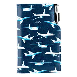 Diář DESIGN týdenní kapesní 2027 český - modrá - Letadla