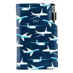 Diář DESIGN týdenní kapesní 2027 český - modrá - Letadla