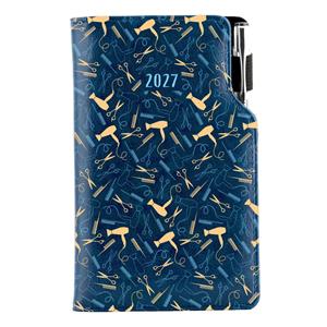 Diář DESIGN tydenní kapesní 2027 - modrá - Kadeřník