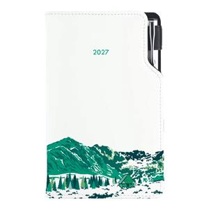 Diář DESIGN týdenní kapesní 2027 polský - bílá - Hory
