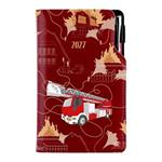 Diář DESIGN týdenní kapesní 2027 polský - bordó - Hasič