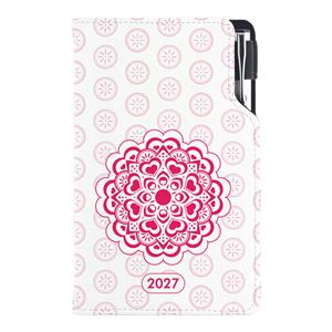 Diář DESIGN tydenní kapesní 2027 polský - Mandala červený