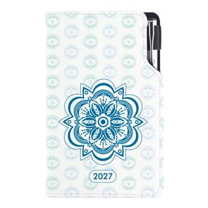 Diář DESIGN tydenní kapesní 2027 polský - Mandala modrý