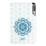 Diář DESIGN tydenní kapesní 2027 polský - Mandala modrý