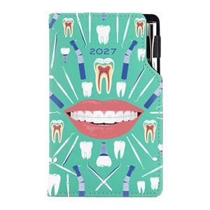 Diář DESIGN týdenní kapesní 2027 polský - mátová - Zubař