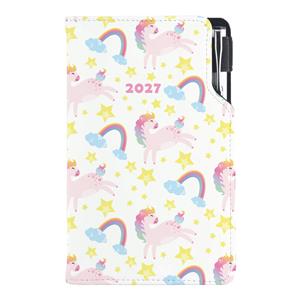Diář DESIGN tydenní kapesní 2027 polský - Unicorn