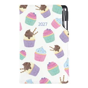 Diář DESIGN týdenní kapesní 2027 slovenský - Cupcake