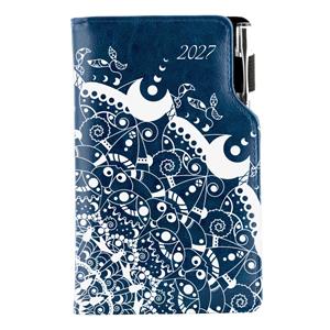 Diář DESIGN týdenní kapesní 2027 slovenský - modrá - Ornament