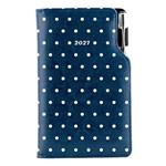 Diář DESIGN týdenní kapesní 2027 slovenský - modrá - Puntíky