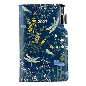 Diář DESIGN týdenní kapesní 2027 slovenský - modrá - Vážky