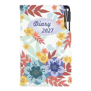 Diář DESIGN týdenní kapesní 2027 slovenský - Podzimní květiny