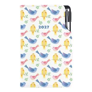 Diář DESIGN týdenní kapesní 2027 slovenský - Ptáci