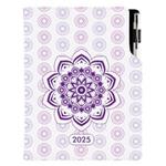 Diář DESIGN týdenní speciál A5 2025 - Mandala fialový