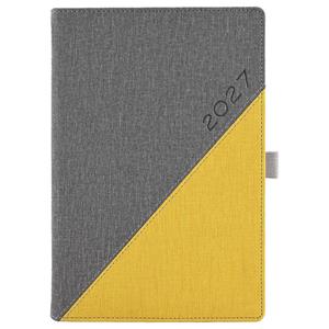 Diář DIEGO denní A5 2027 slovenský - šedá/žlutá