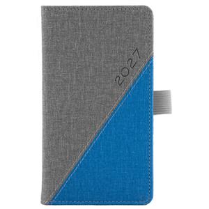 Diář DIEGO týdenní kapesní 2027 český - šedá/modrá