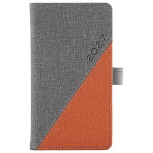 Diář DIEGO týdenní kapesní 2027 polský - šedá/oranžová