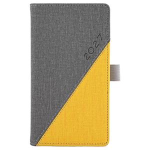 Diář DIEGO týdenní kapesní 2027 polský - šedá/žlutá