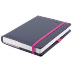 Diář ELASTIC denní A5 2027 slovenský - grafit/magenta gumička