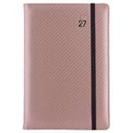 Diář ELASTIC denní A5 2027 slovenský - pudrová/černá gumička