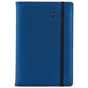 Diář ELASTIC denní B6 2027 polský - modrá/černá gumička