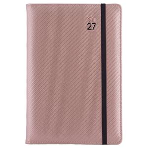 Diář ELASTIC denní B6 2027 - pudrová/černá gumička