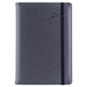 Diář ELASTIC týdenní A5 2027 polský - grafit/černá gumička