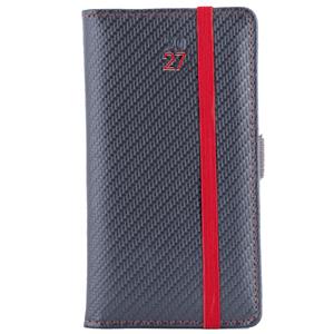 Diář ELASTIC týdenní kapesní 2027 český - grafit/červená gumička