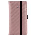 Diář ELASTIC týdenní kapesní 2027 polský - pudrová/černá gumička