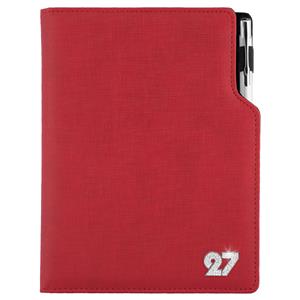 Diář GEP CRYSTAL denní A5 2027 polský - červená pastelová