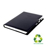 Diář GEP s propiskou denní A4 2027 - černá/černý vnitřek - recyklovaná koženka