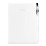 Diář GEP s propiskou denní A4 2027 polský - bílá/bílé obšití
