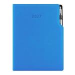 Diář GEP s propiskou denní A4 2027 polský - modrá pastelová