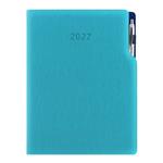 Diář GEP s propiskou denní A4 2027 polský - tyrkysová/modrý vnitřek