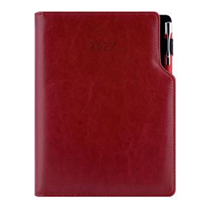 Diář GEP s propiskou denní A5 2027 český - bordó