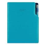 Diář GEP s propiskou denní A5 2027 polský - tyrkysová/modrý vnitřek