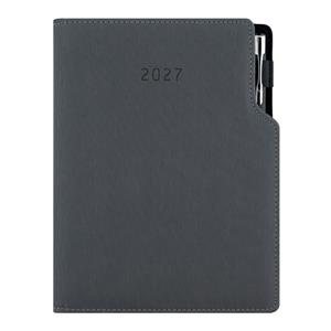 Diář GEP s propiskou denní A5 2027 slovenský - šedá