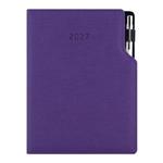 Diář GEP s propiskou denní B6 2027 polský - fialová