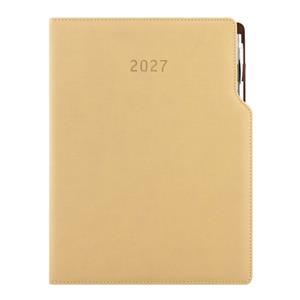 Diář GEP s propiskou týdenní A4 2027 polský - béžová