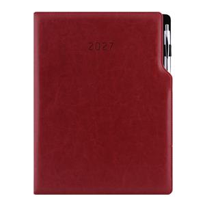 Diář GEP s propiskou týdenní A4 2027 polský - bordó