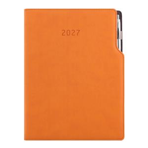 Diář GEP s propiskou týdenní A4 2027 polský - oranžová