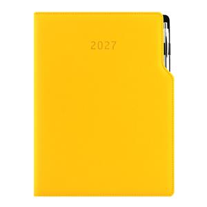 Diář GEP s propiskou týdenní A4 2027 polský - žlutá