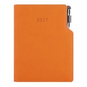 Diář GEP s propiskou týdenní B6 2027 - oranžová