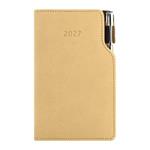Diář GEP s propiskou týdenní kapesní 2027 český - béžová