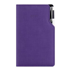 Diář GEP s propiskou týdenní kapesní 2027 polský - fialová