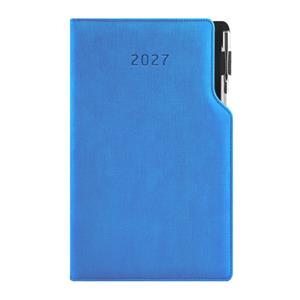 Diář GEP s propiskou týdenní kapesní 2027 polský - modrá pastelová