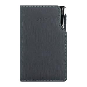 Diář GEP s propiskou týdenní kapesní 2027 polský - šedá