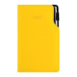 Diář GEP s propiskou týdenní kapesní 2027 polský - žlutá