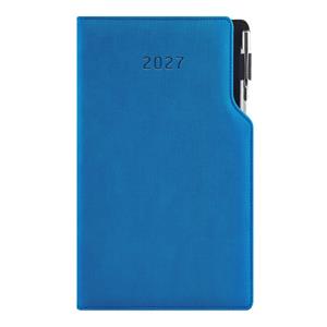 Diář GEP s propiskou týdenní kapesní 2027 slovenský - modrá pastelová