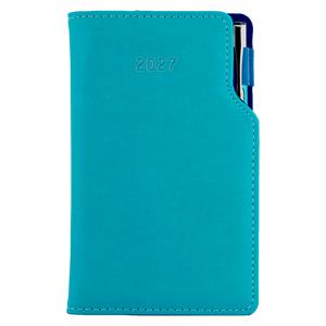 Diář GEP s propiskou týdenní kapesní 2027 slovenský - tyrkysová/modrý vnitřek