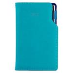 Diář GEP s propiskou týdenní kapesní 2027 slovenský - tyrkysová/modrý vnitřek